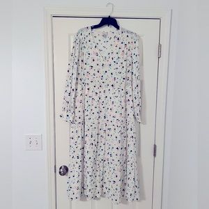 White animal print maxi